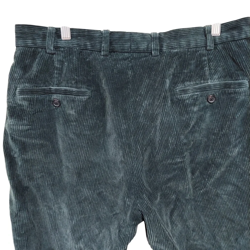 Brooks Brothers Clark Fit Mens 35x30‎ (35x29 actual) Corduroy Pants Forest Green